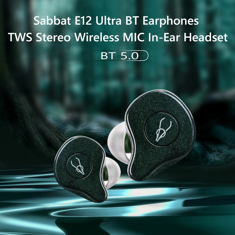 

Glazed Sabbat E12 Ultra Qualcomm 5.0 Headphones TWS Binaural HiFi Stereo Wireless In Ear Noise Cancelling Sports Earpl