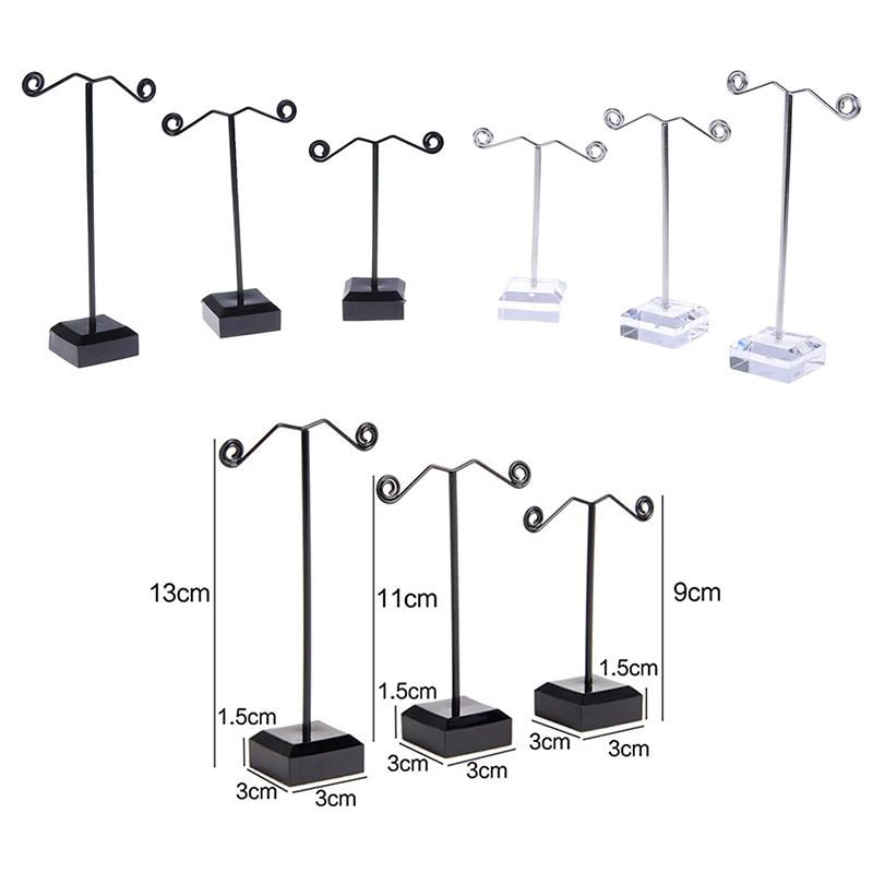 

Black Clear Acrylic Stud Earring Jewelry Display Rack Stand Organizer Bouches Ornament Holder Hook Hanger Counter Case