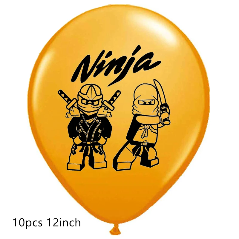 10 шт. 12 дюймов ниндзя латексные шары Ninjago Строительные блоки тематические вечерние шары для душа ребенка с днем рождения украшения для мальчиков детские игрушки - Цвет: 10pcs