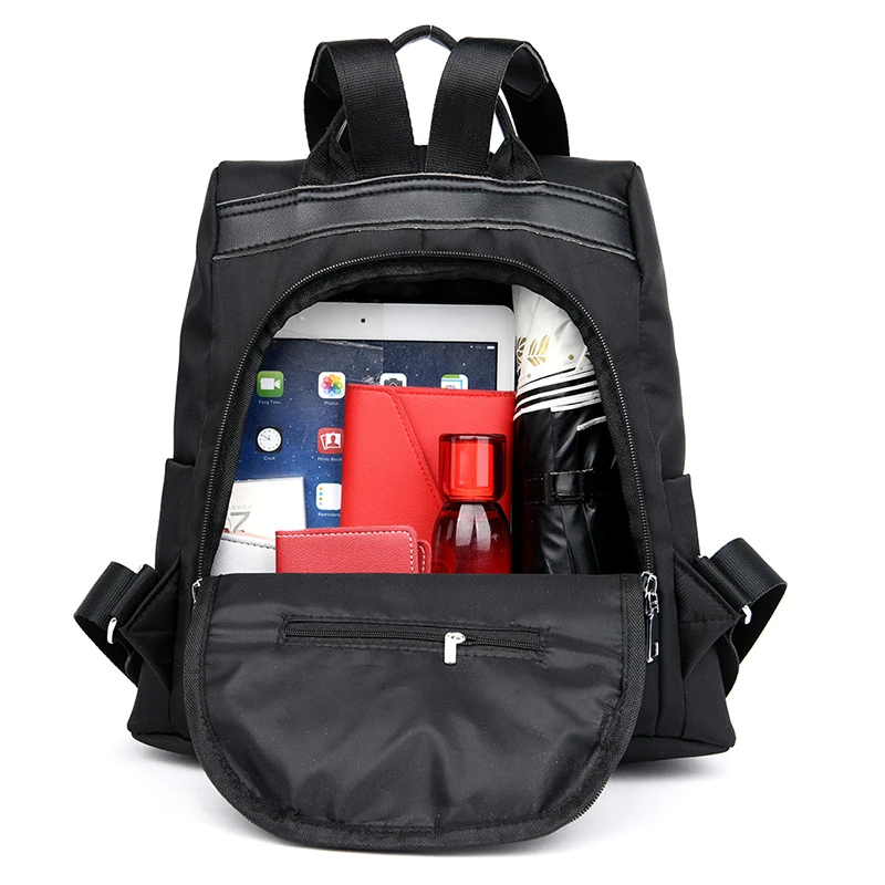 

Trend Embroidery Women Oxford Cloth Bagpack Solid Color All-match Holiday Lady Backpack Elegant Female Waterproof Mochila Bulsos