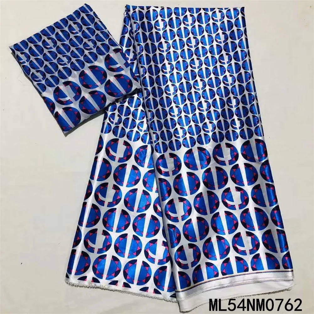 

LIULANZHI satin silk wax tissu prints 4 yards + 2 yards chiffon nigerian prints satin fabrics ML54NM0758-62