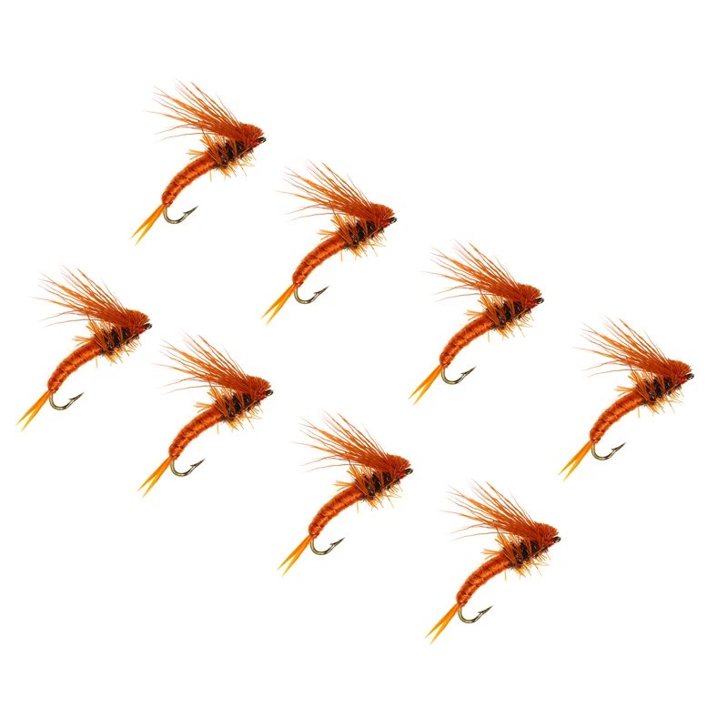 

Vampfly 8PCS Dry Fly #10 Stimulator Attractor Buoyant Fishing Flies Stream Fish Fly Artificial Insect Fishing Lures