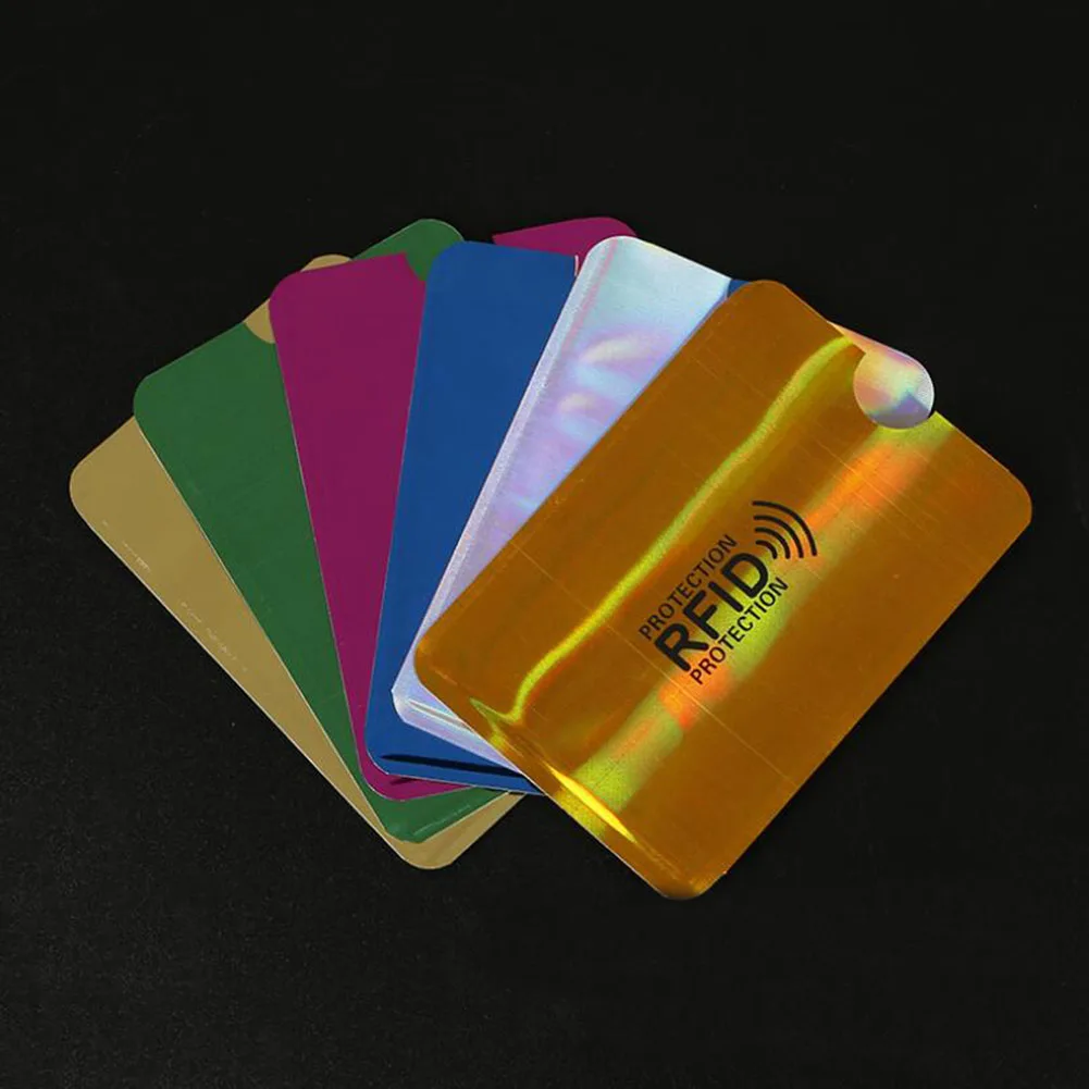 

1PCS Unisex Aluminum Foil RFID Bank Card Case Anti-degaussing Card Holder Protection Shielding Bag NFC Anti-Theft Card Holder
