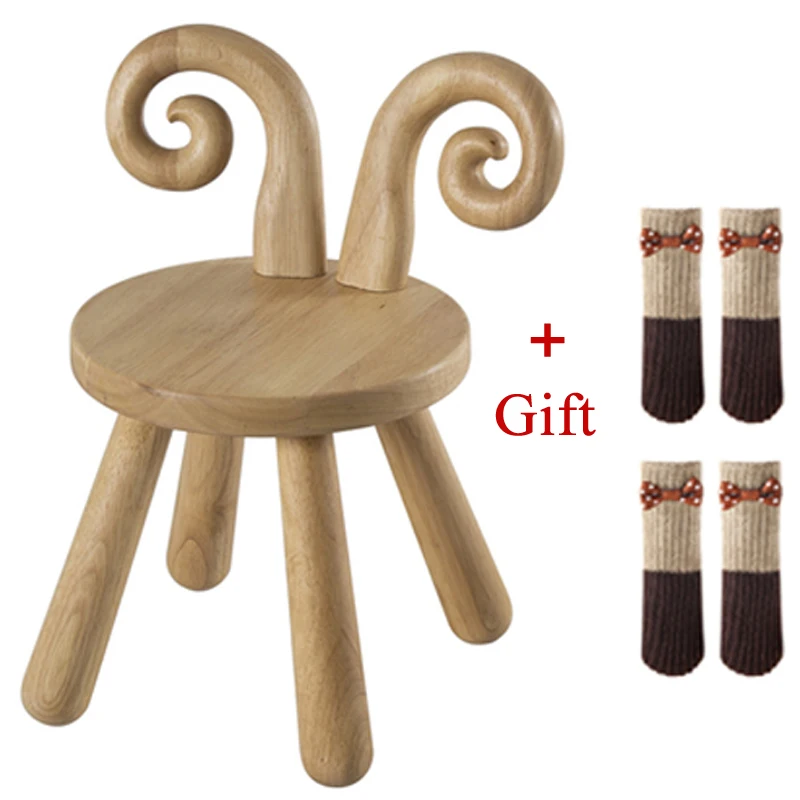 100% твердый деревянный детский стул табурет подарок для маленьких детей