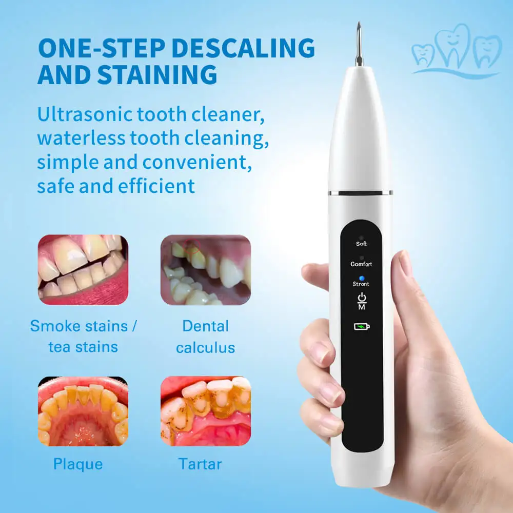 Ultrasonic Dental Calculus Remover Dental Scaler Home Sonic Smoke Stains Tartar Plaque Tooth Cleaner Machine Dental Oral Hygiene
