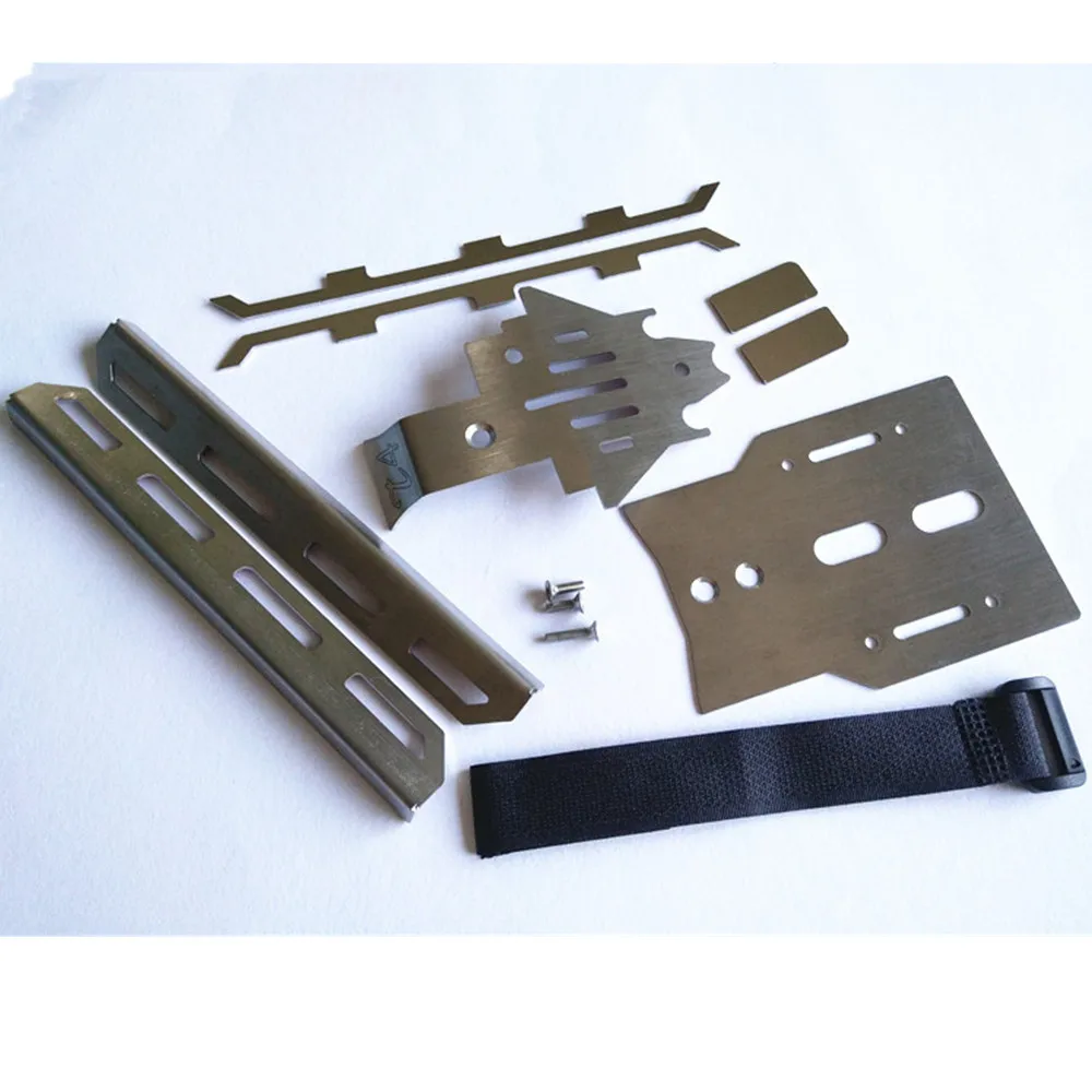 

Stainless Steel Skidplate Rock Sider Rearview Mirror Rear Extensional Plate Protectors for 1/10 Traxxas TRX4 Defender