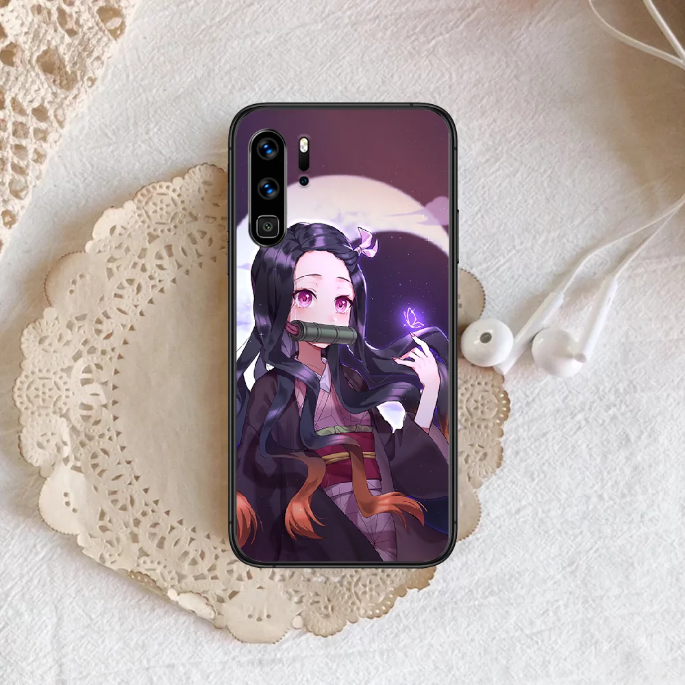 

Anime Demon Slayer Nezuko Phone Case For Huawei P Mate 10 20 30 40 Lite Pro smart Z 2019 nova 5t black Prime Pretty Back Fashion