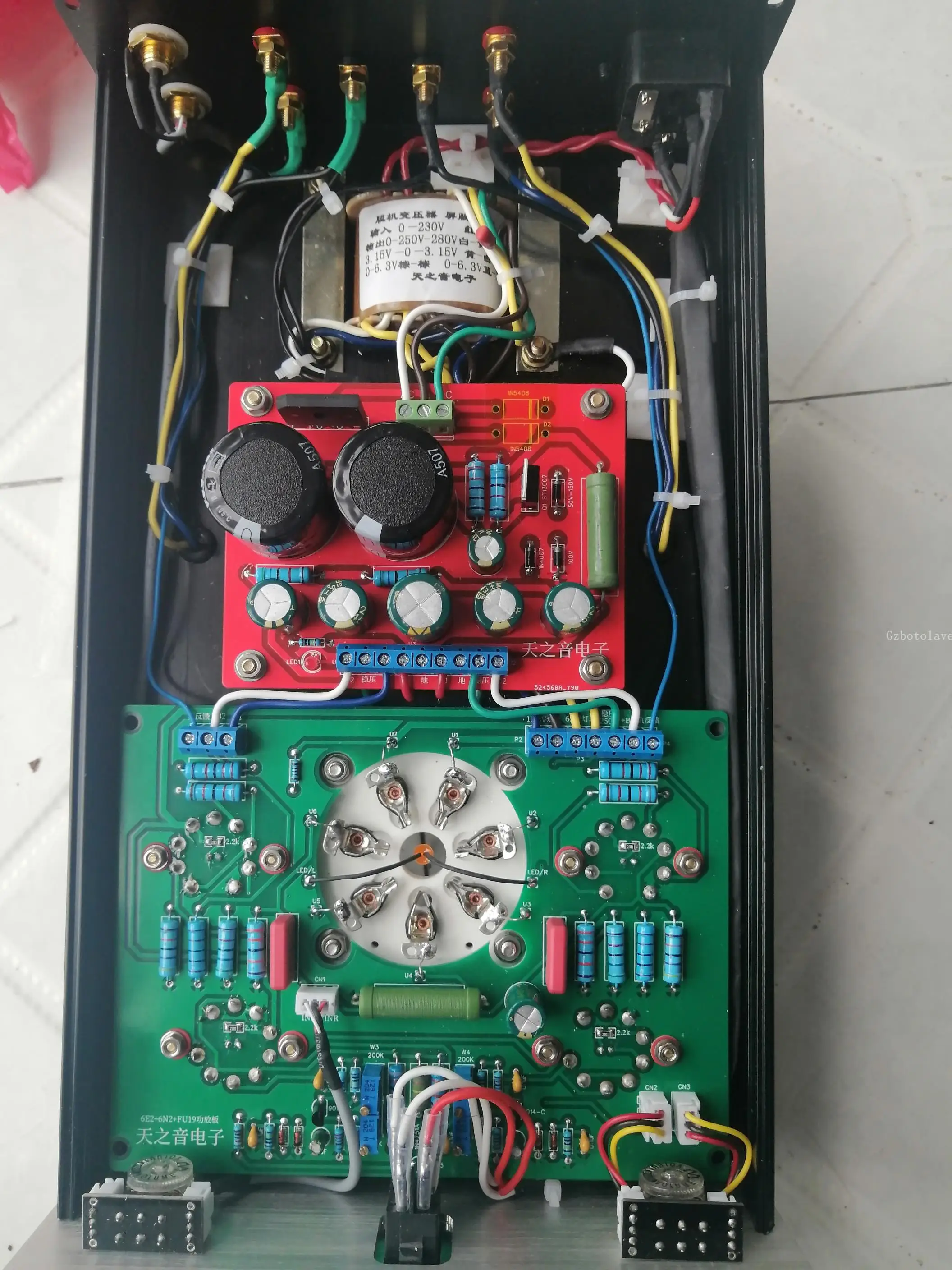 6E2 6N2+FU19 несимметричный ламповый усилитель класса A HIFI 4 8 Вт+4 Вт