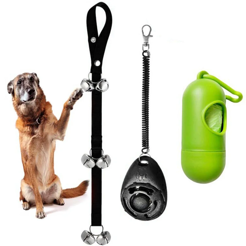 3pcs Waste Bag With Clicker Obedience Alarm Adjustable Portable Pet Training Set Home Accessories Aid Tool Puppy | Дом и сад