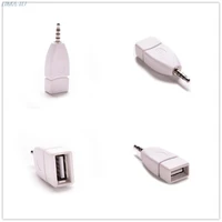 1pc usb 2 0 female to 3 5mm male aux audio plug jack converter adapter plug for car mp3 player mobile phones