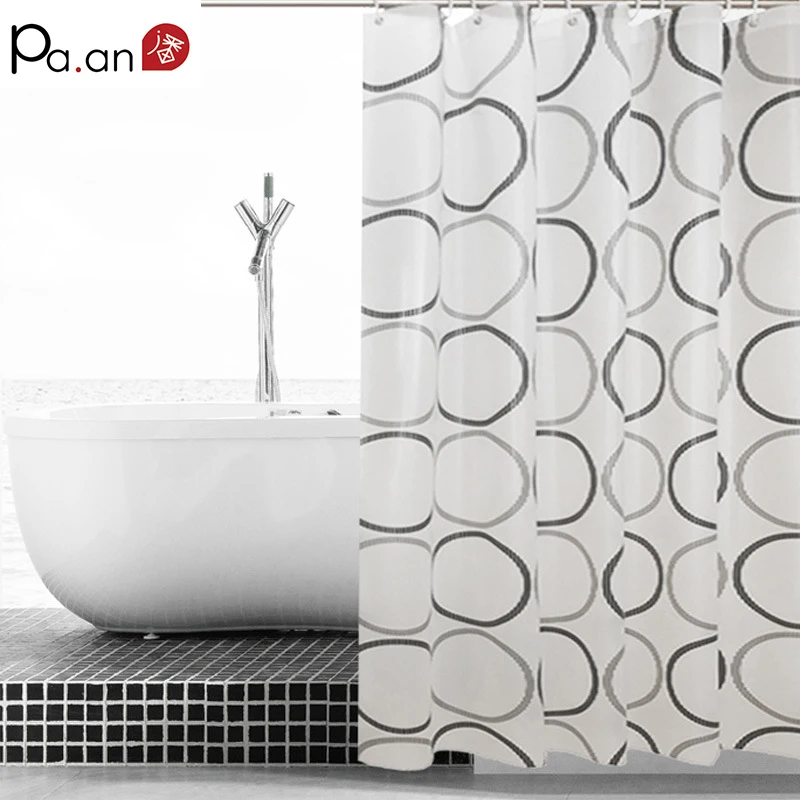 Простые водонепроницаемые занавески для душа декоративные бесконечные из ПЭВА