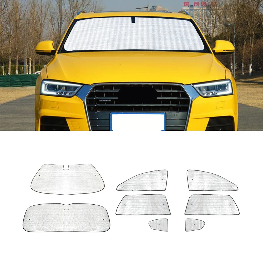 

For Audi Q3 8U 2011-2018 Automobile Sunshade Cover Car Windshield Protector Front Side Window Sun Block UV Protection Curtain