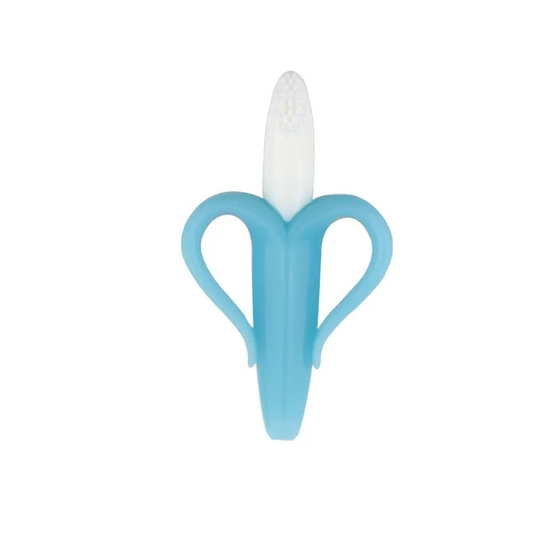 Baby Silicone Training Toothbrush BPA Free Banana Shape Safe Toddle Teether Chew Toys Teething Ring Gift For Infant Chewing | Мать и