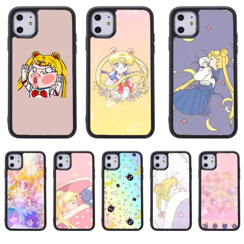 

Lovely Sailors Cute Moon Phone Case for iphone 11 12 pro se 20 max xr xs x 7 8 6s plus mini Fundas Coque cover PC&TPU