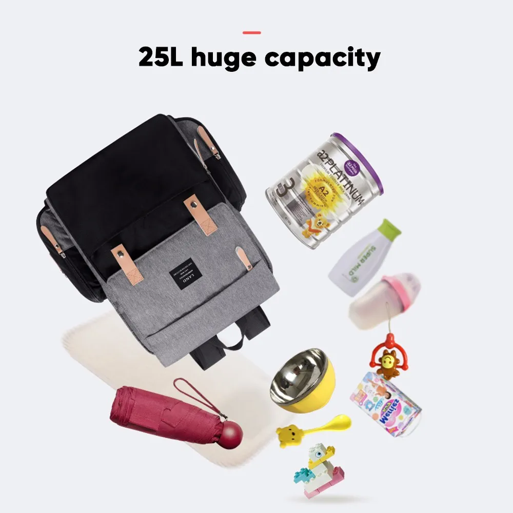 Сумка для подгузников LAND рюкзак модные сумки мам Большая водонепроницаемая