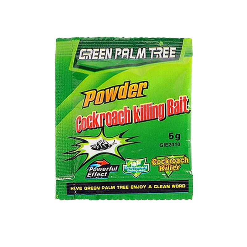 

1PCS Green Leaf Powder Cockroach Killer Bait Repeller Killing Trap Pest Control For Kitchen Effective Cockroach Killing Baits