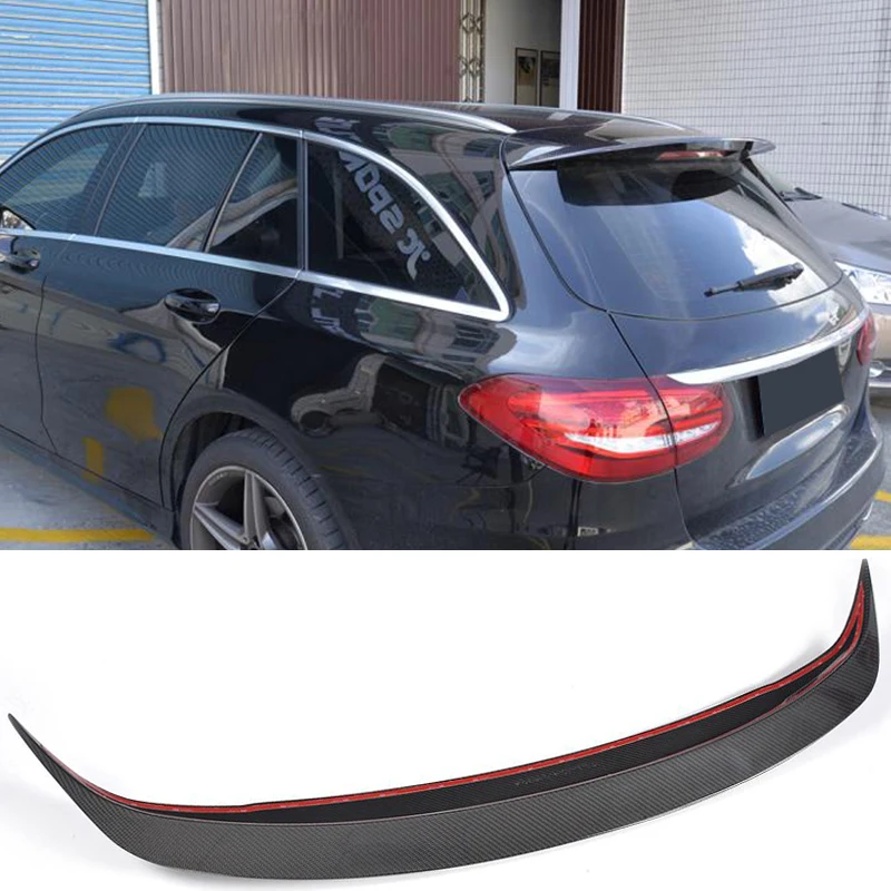 C Class углеродного волокна/FRP задний багажник спойлер крыло для Mercedes Benz S205 Wagon Hatchblack