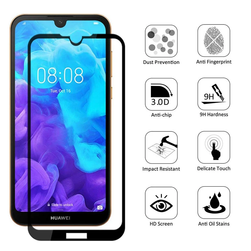 Чехол для huawei y5 2019 закаленное стекло на y 5 5y y52019 защитная пленка экрана 71