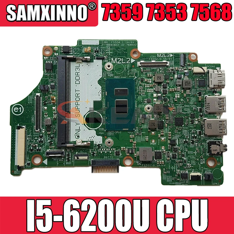 

Akemy I5-6200U для Dell Inspiron 7359 7353 7568 Материнская плата ноутбука 14275-1 TFFRC CN-09GH9H 9GH9H материнская плата 100% тестирование