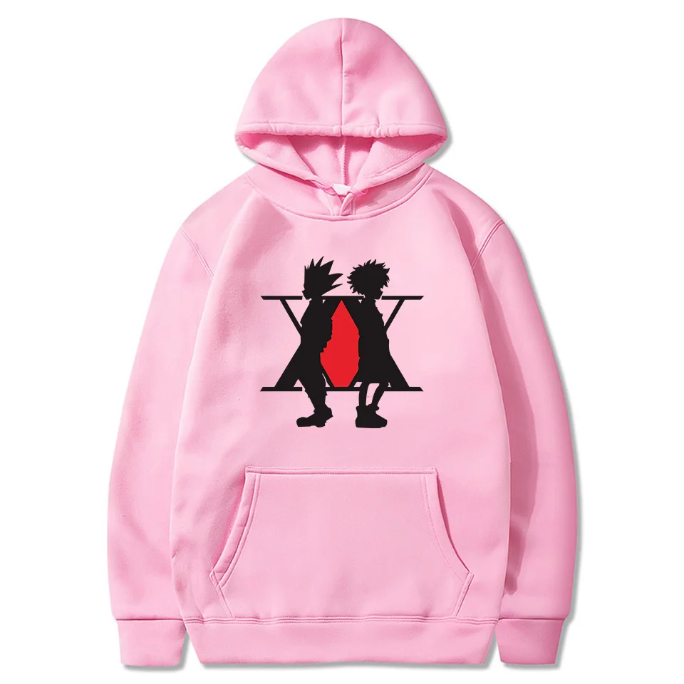 Толстовка унисекс с капюшоном Hunter X смешная Флисовая теплая хлопковая кофта в