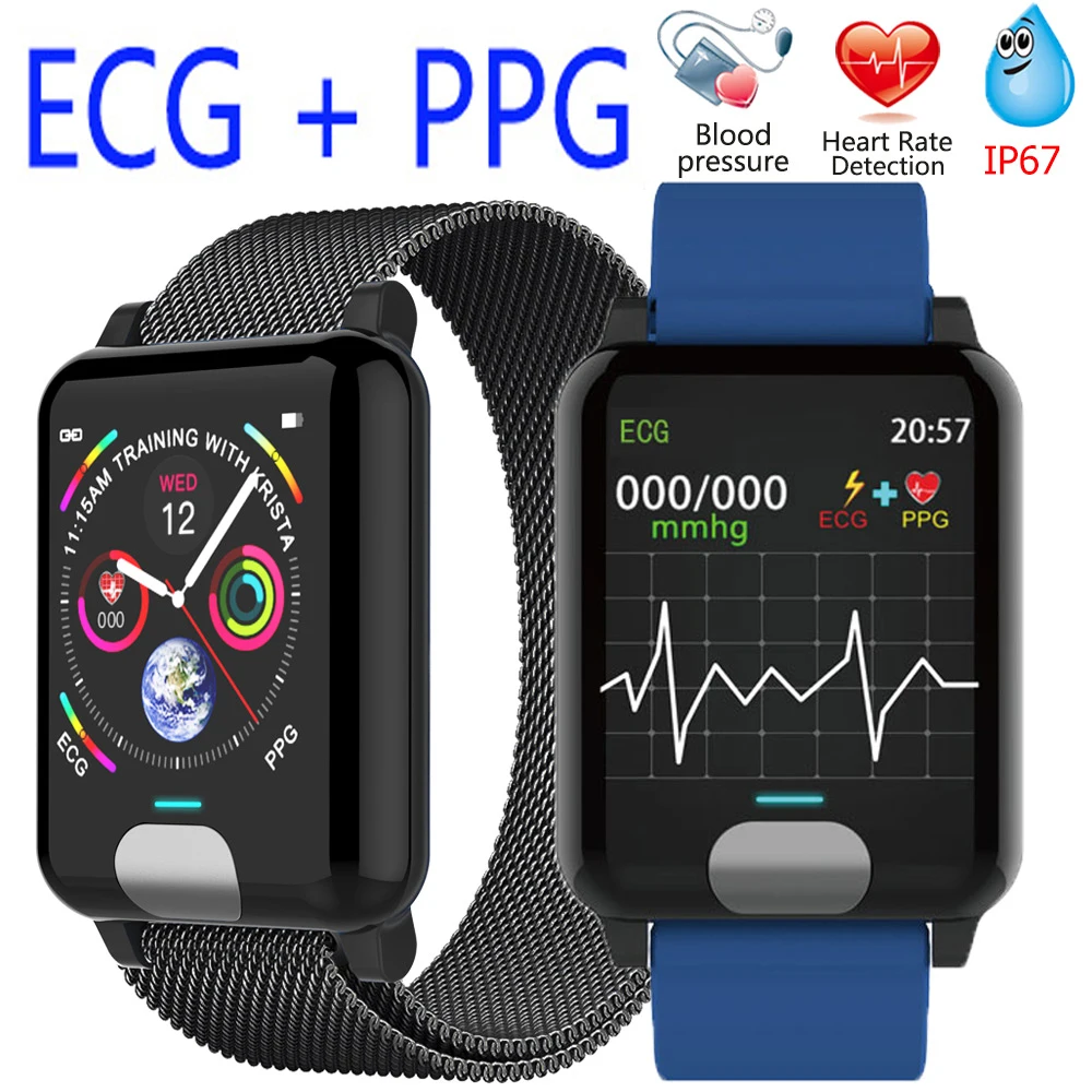 Водонепроницаемый ЭКГ PPG умный Браслет Horloges Bloeddrukmeting Horloge Hartslagmeter фитнес-браслет Gps трекер здоровье браслет часы