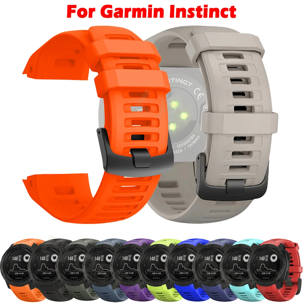 

Силиконовый ремешок для смарт-часов Garmin Instinct, сменный ремешок для смарт-часов Garmin Instinct, спортивный ремешок для смарт-часов