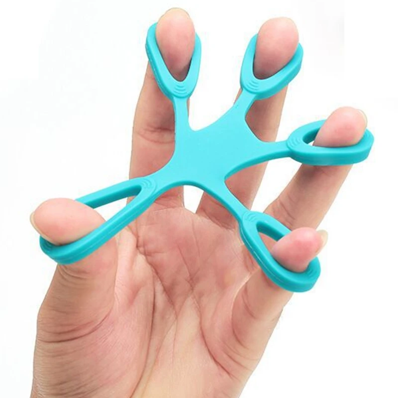 

6PCS Silicone Grip Silicone Finger Tensioner Grip Ring Five Ring Rally Ring Matching Set