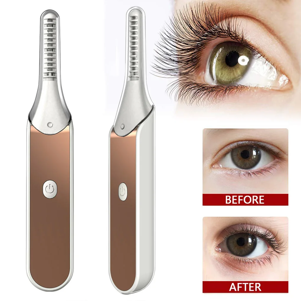 

Eyelash Curler Heated Electric Makeup Eye Lashes Curling Tools Stereotypes Digital Display Long Lasting Portable USB Rechaegable