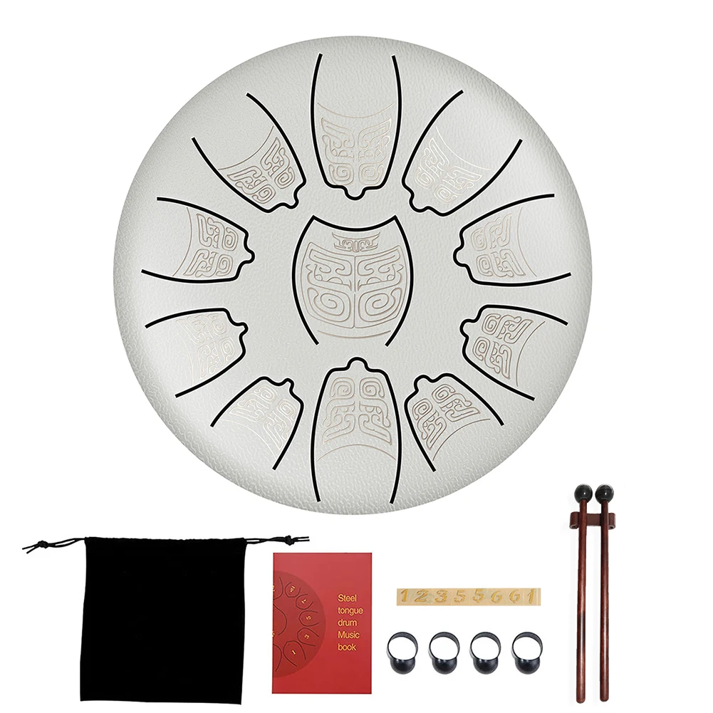 

NEW Steel Tongue Drum 6 inch 11 tone Drum Handheld Tank Drum Percussion Instrument Yoga Meditation Beginner Music Lovers Gift