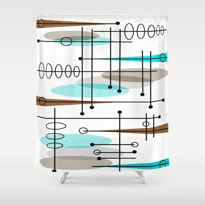 Занавеска для душа в ванную комнату Современная Водонепроницаемая шторка ванной