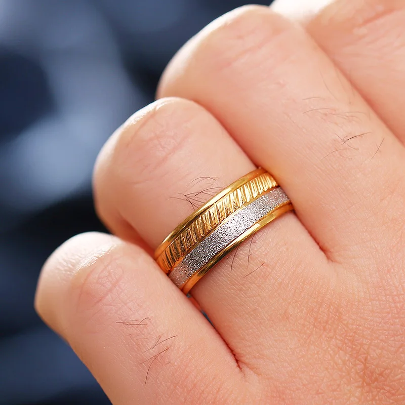 CACANA 2021 Новое кольцо из нержавеющей стали 316L матовая классический Стиль кольца