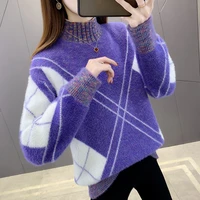 half turtleneck women sweater thick warm casual sweater knitted pullover bottoming shirt autumn and winter women clothing