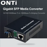 onti sfp fiber to rj45 media converter sfp 101001000m ethernet converter transceiver with optical module compatible cisco etc