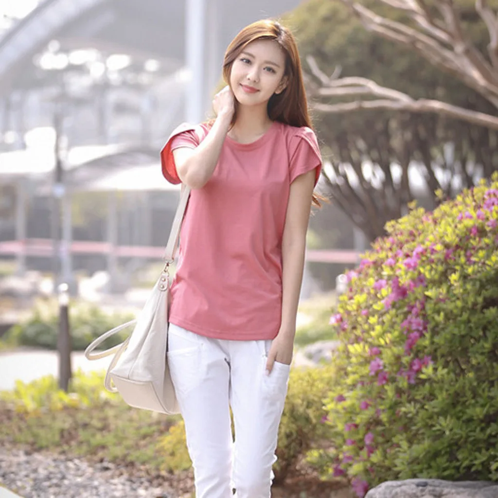 Летняя футболка более размера для женщин свободного плюс женские летние топы с