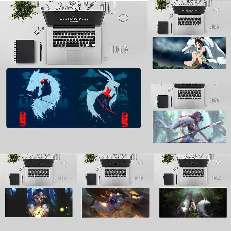 

Anime Princess Mononoke anime Silicone large/small Pad to Mouse Game Desk gamer Large Mouse pad Mats Non-slip Laptop Cushion