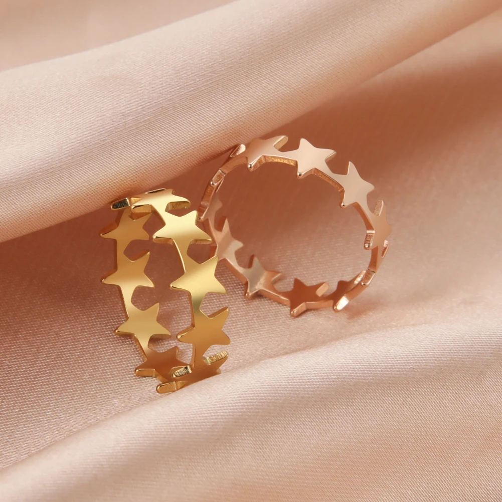 Skyrim модные Звездные минималистичные кольца для женщин и девочек простое кольцо