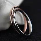 Минималистичное кольцо 2 мм, ювелирное изделие для вечеринки, простой модный подарок, размер 3  10, тонкое кольцо из нержавеющей стали, розовое золото, черный для женщин и мужчин