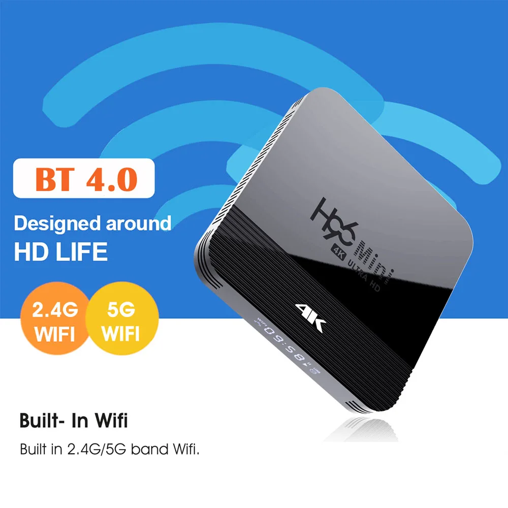 Smart TV Box H96 мини H8 Android 9 0 2G/16G RK3228A 2 4G/5G двойной WI FI BT4.0 4K HD Смарт медиаплеер ТВ Декодер