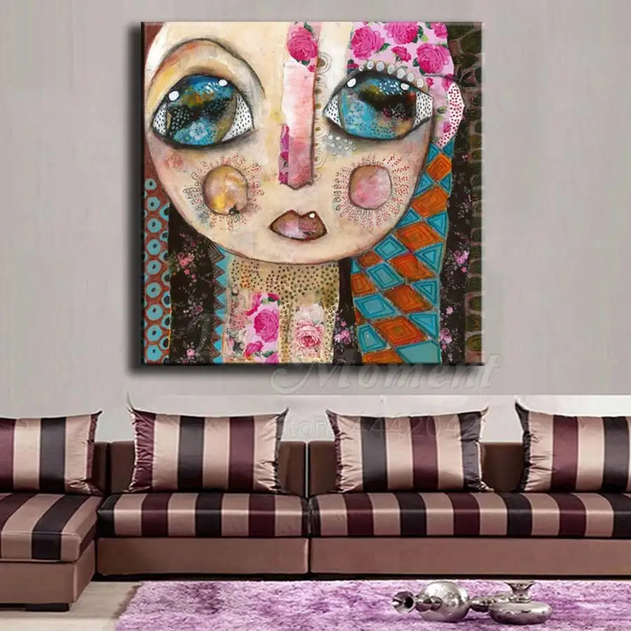 Когда-нибудь момент алмазов картина ручной работы большой голубыми глазами