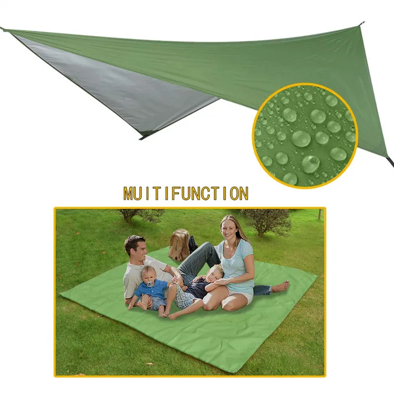 Outdoor Sun Shelter Camping Hammock with Mosquito Net and Flying Tent Portable Lightweight Nylon Hammocks UV Tarp | Спорт и