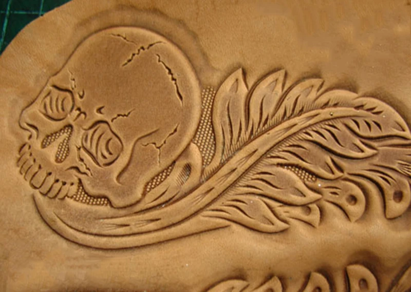 Инструменты для ручной работы с кожей череп династии Тан цветочный дизайн