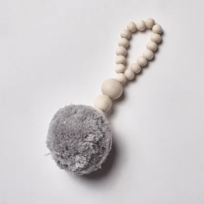 Gray hair ball 2 м ручной работы Макарон цветной шар украшение с шариками детская палатка декор комнаты аксессуар настенный подвесной кулон K0001 - Цвет: Gray hair ball