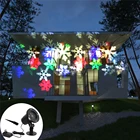 Водонепроницаемый движущийся лазерный проектор со снежинками, светодиодный сценический светильник Outdooor для снегопада, Рождественская вечеринка, садовый Ландшафтный декоративный светильник s