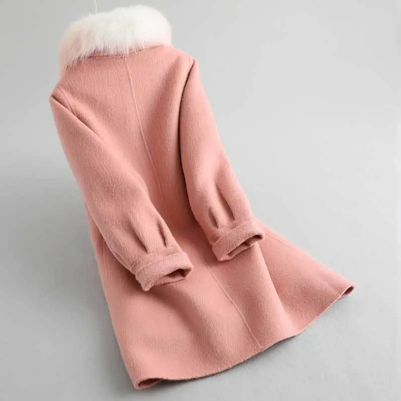 Пальто из натурального меха Женская подкладка кроличьего пальто 100% шерсти