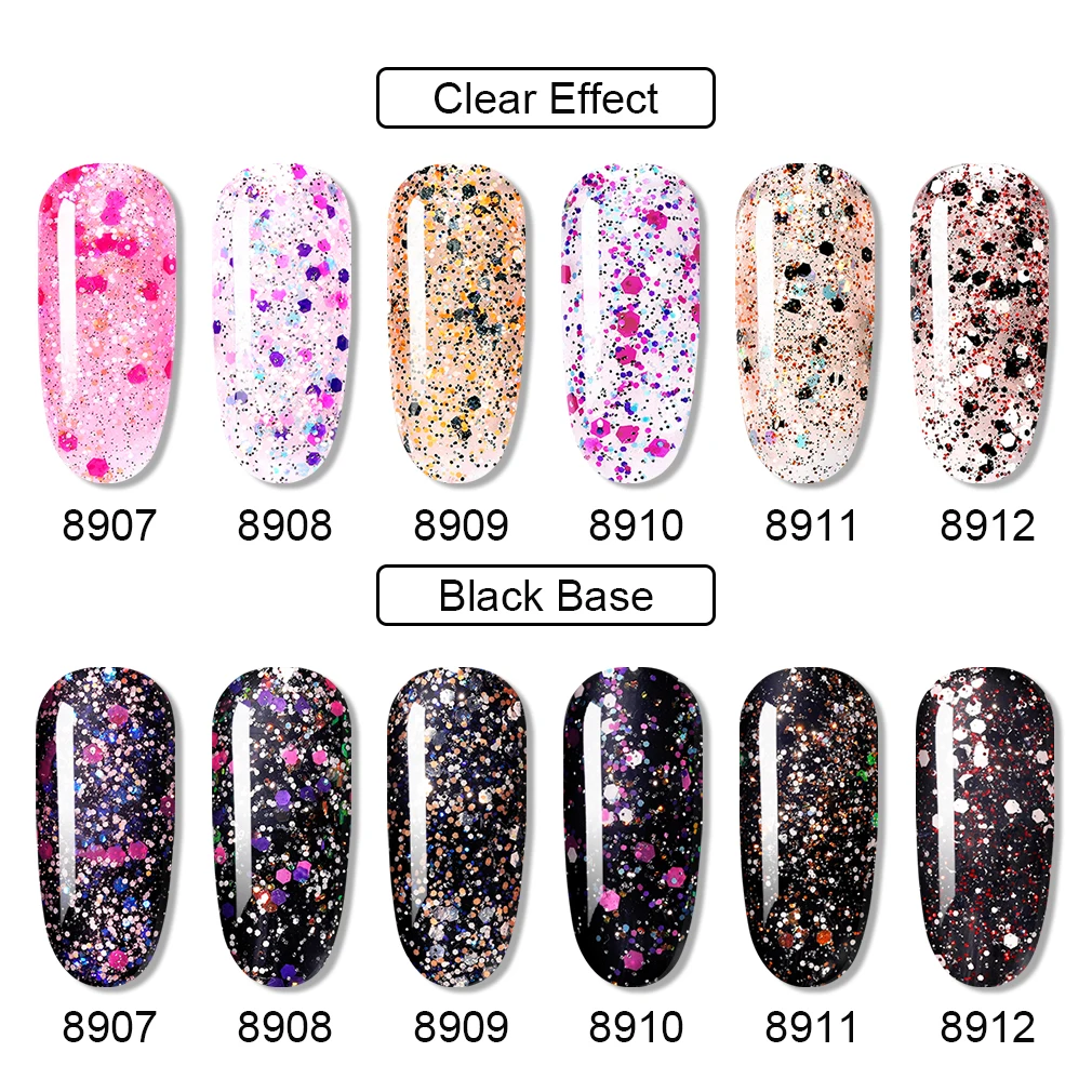 Elite99 10ml Glitter Color Gel Nail Polish Laser Shimmer Varnish Soak Off Enamel Lacquer For Manicure Art | Красота и здоровье
