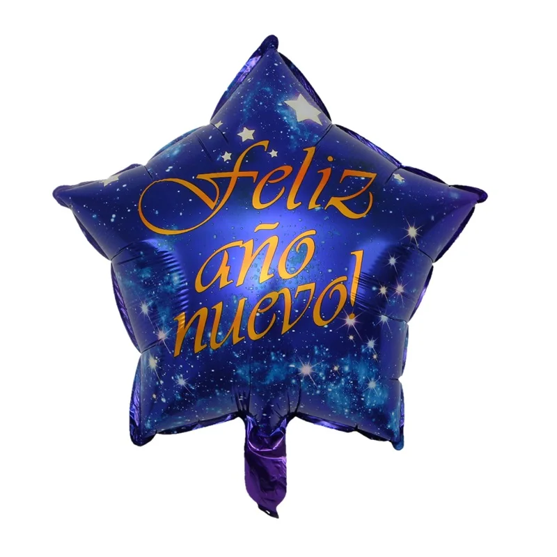 2pcs star 18inch 18 дюймовый круглый звезда бутылки шампанского, винного стакана, счастливый год Фольга воздушные шары год Eve вечерние поставки Merry для рождественской вечеринки декор - Цвет: 2pcs star 18inch