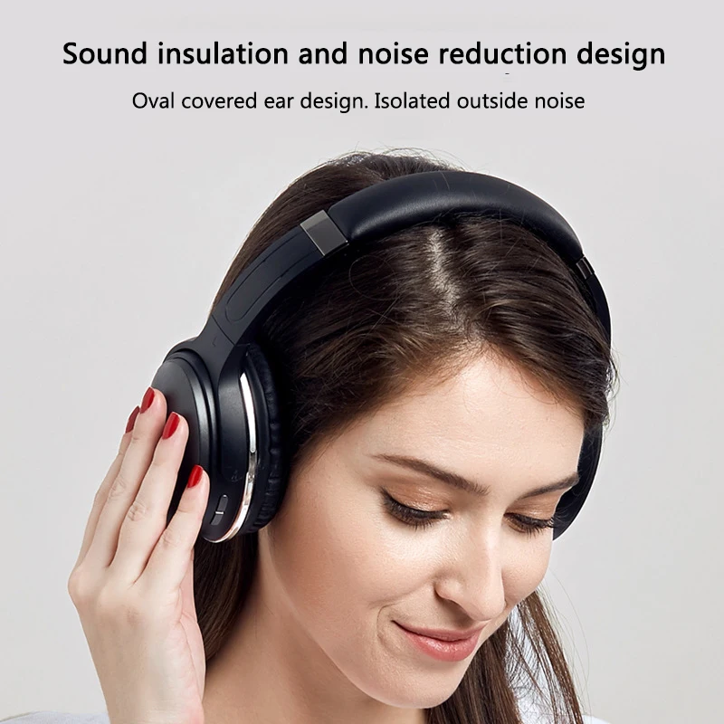 Hi Fi стерео наушники Bluetooth Музыкальная гарнитура шумоподавление с микрофоном для