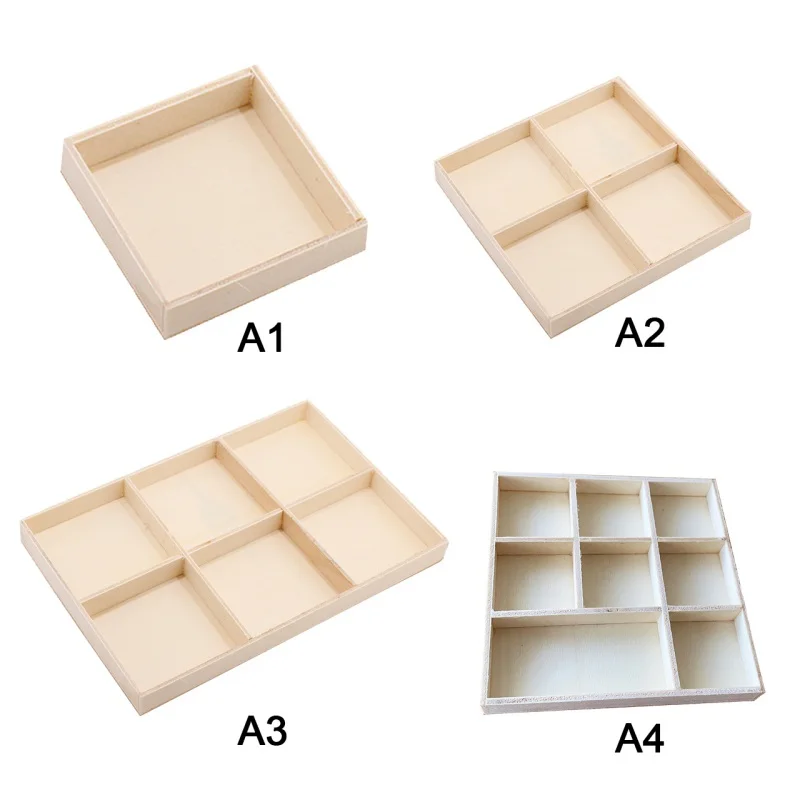 Деревянный 6 Сетка Коробка ручной работы украшения дома деревянные Цвет коробка