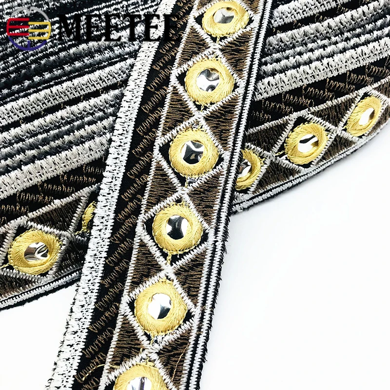 4Meters Mirror Embroidered Lace Trims Fabric Shoes Dress Decorative Webbing Ribbons For Stage Clothing DIY Sewing Accessories|Кружево| |