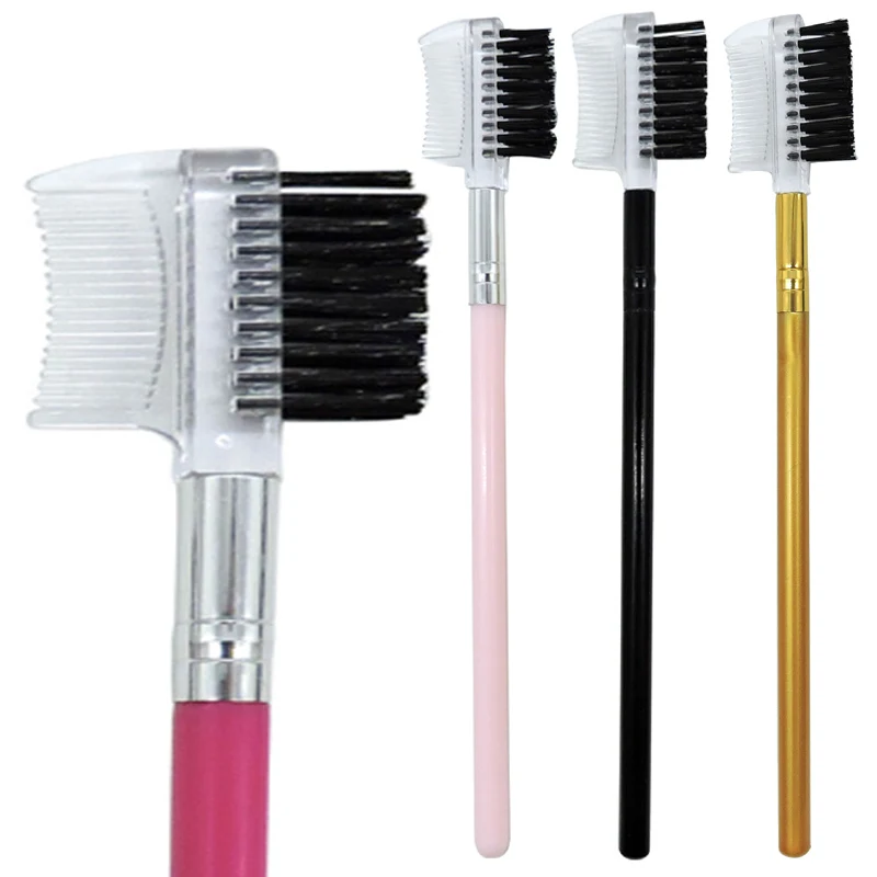 Двухсторонняя двухсторонняя расческа для ресниц и бровей двойная длинная